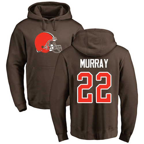 Men Cleveland Browns Eric Murray Brown Jersey #22 NFL Football Name and Number Logo Pullover Hoodie Sweatshirt->cleveland browns->NFL Jersey